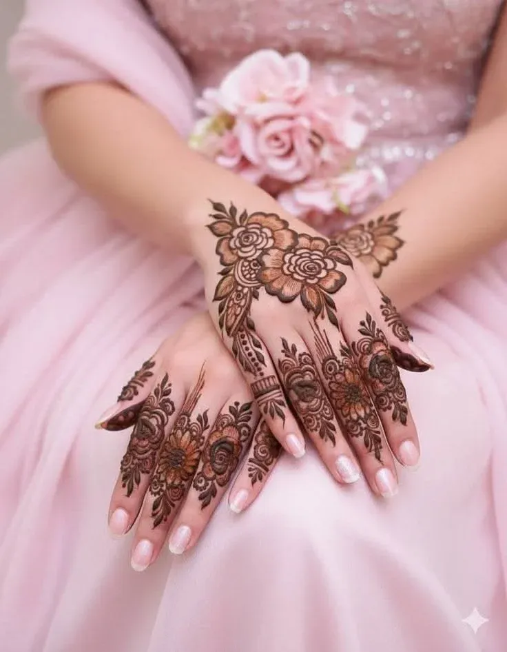 Upper Hand Mehndi Design idea