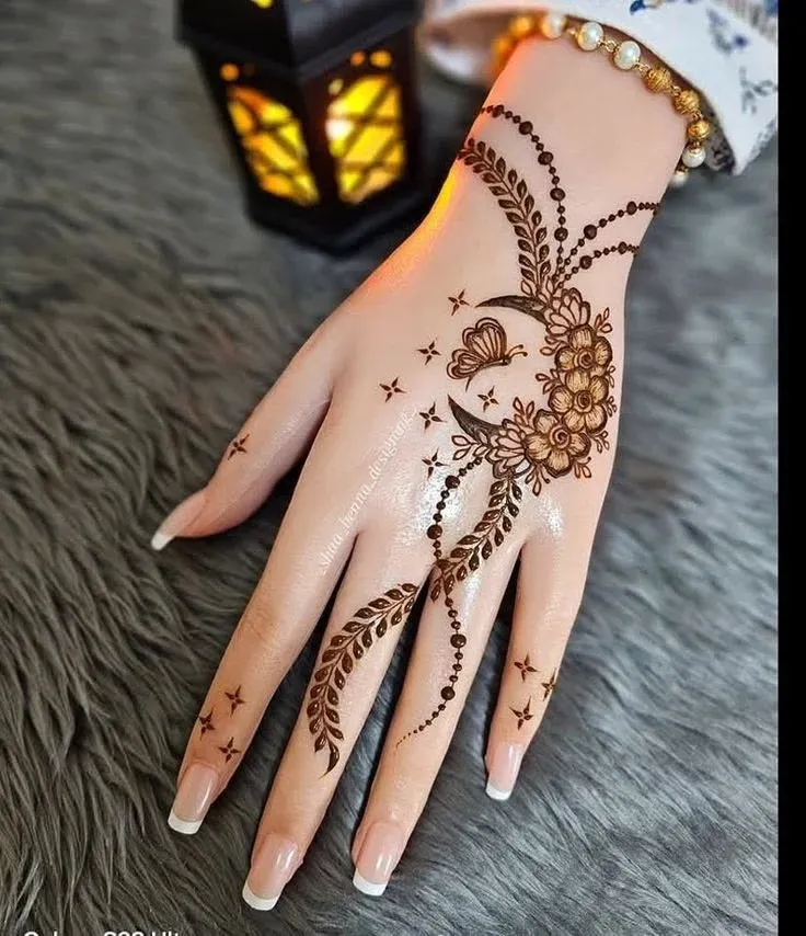 Upper Hand Mehndi Design idea