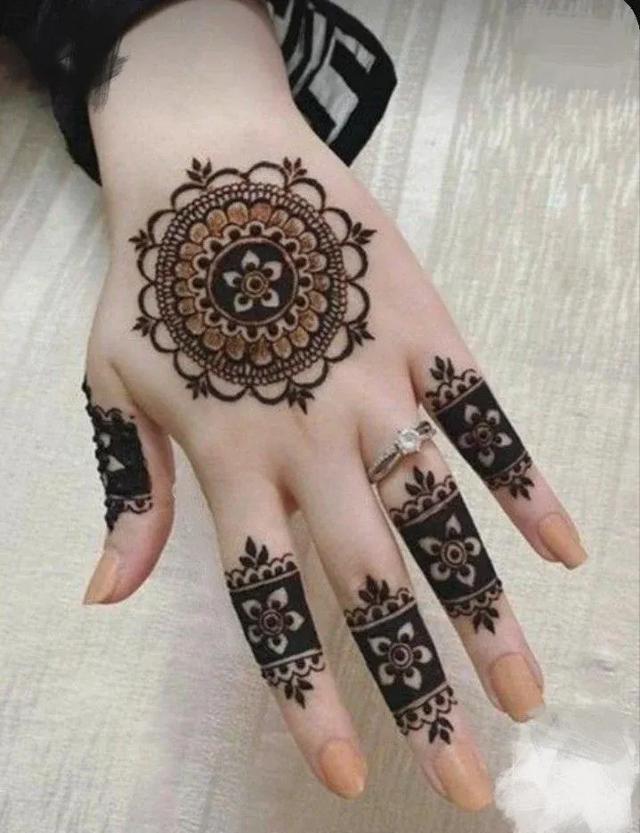 Upper Hand Mehndi Design idea