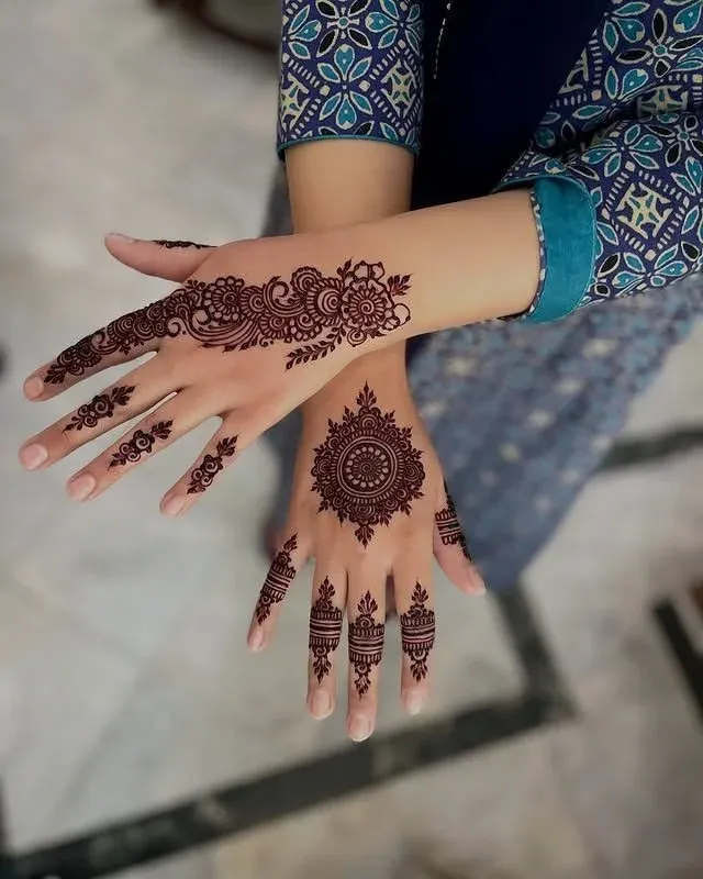Upper Hand Mehndi Design idea