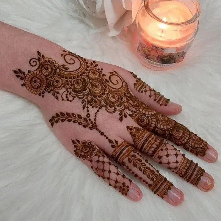 Upper Hand Mehndi Design idea