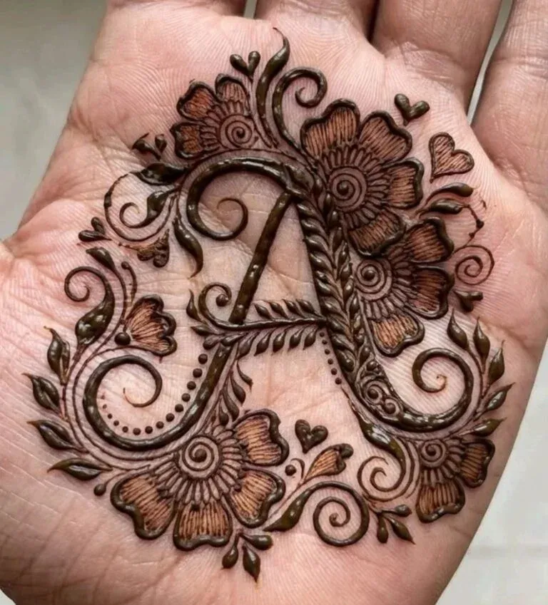 Simple Mehndi Design With Name idea