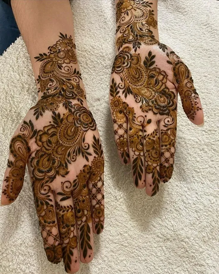 Modern Full Hand Mehndi Design idea