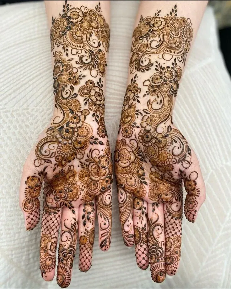 Modern Full Hand Mehndi Design idea