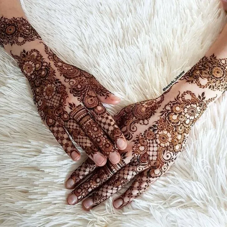 Modern Full Hand Mehndi Design idea