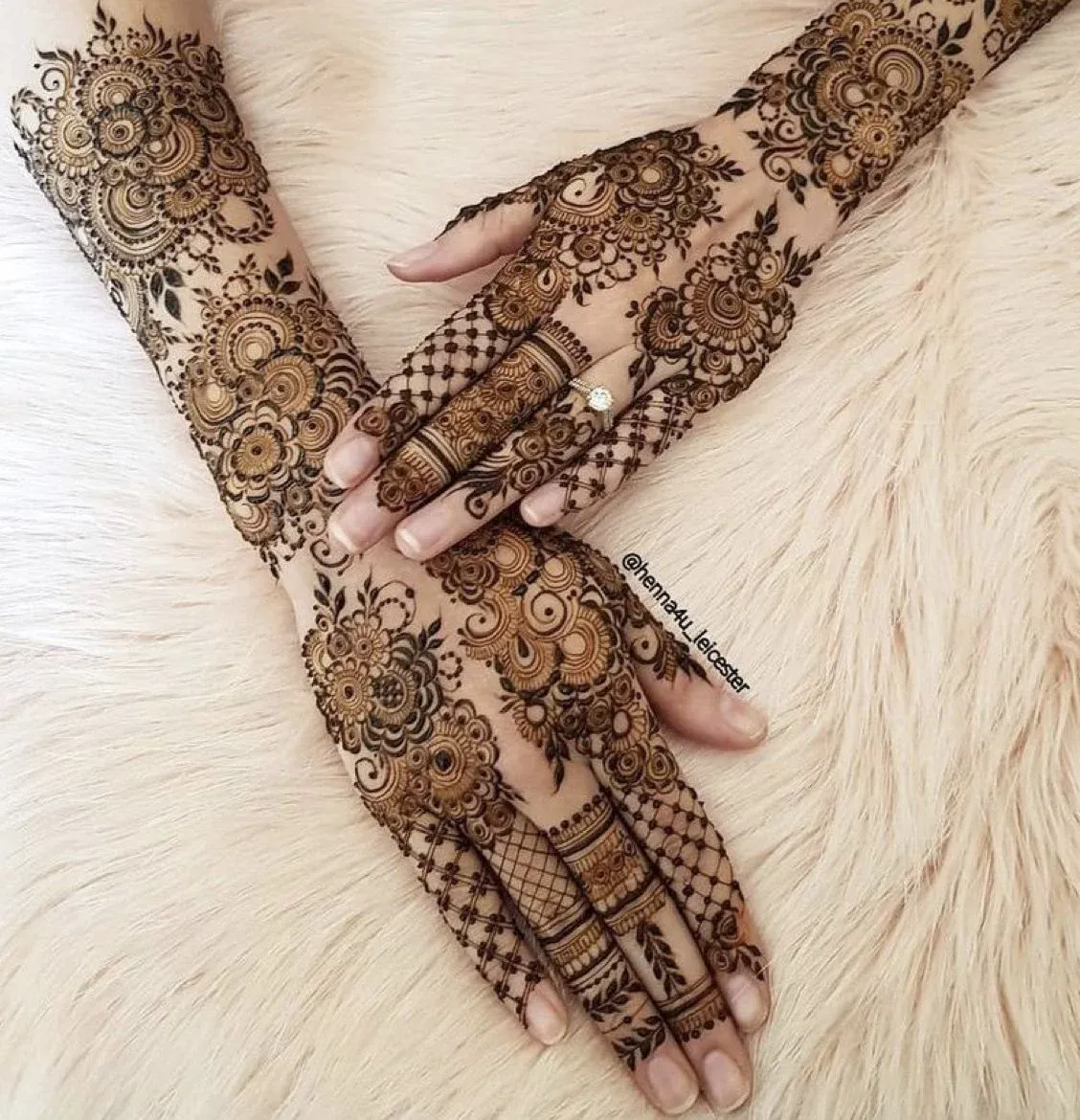 Modern Full Hand Mehndi Design idea