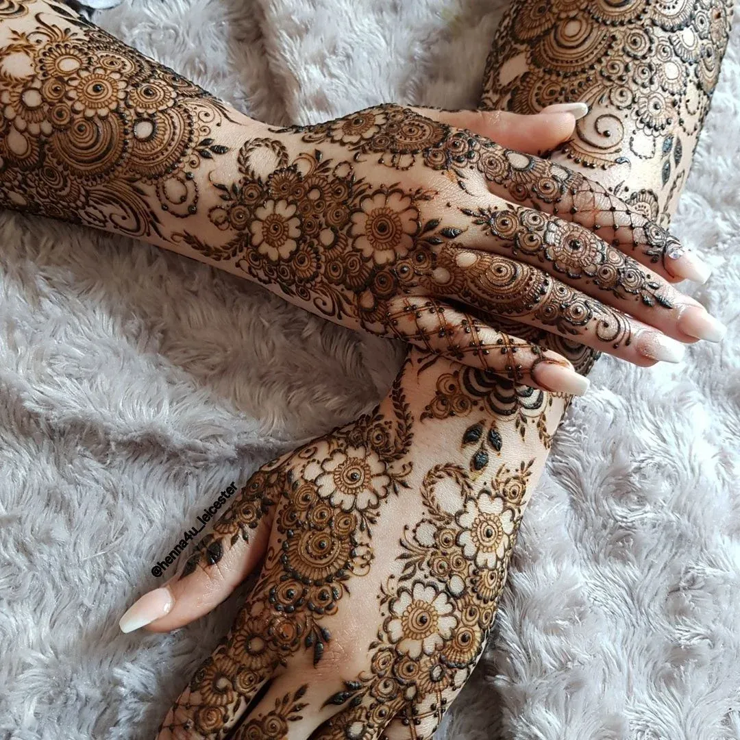 Modern Full Hand Mehndi Design idea