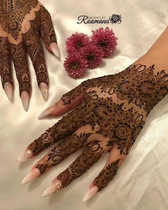 Modern Full Hand Mehndi Design idea