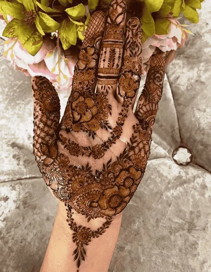Modern Full Hand Mehndi Design idea