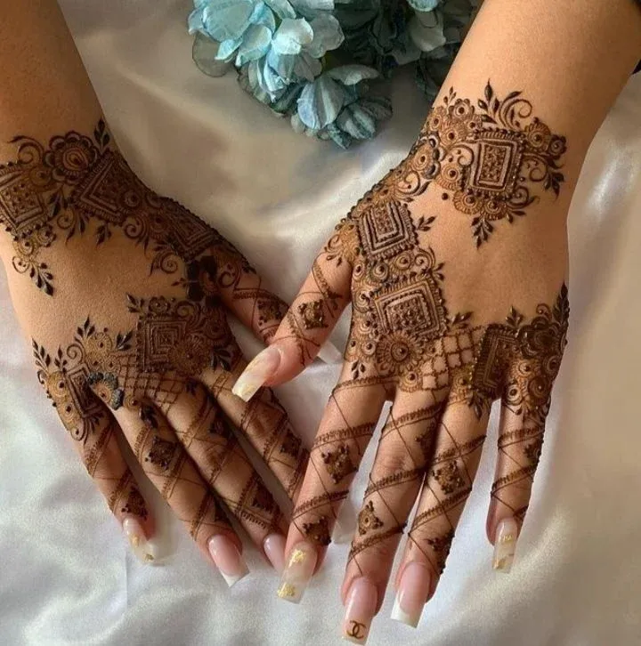 Modern Full Hand Mehndi Design idea