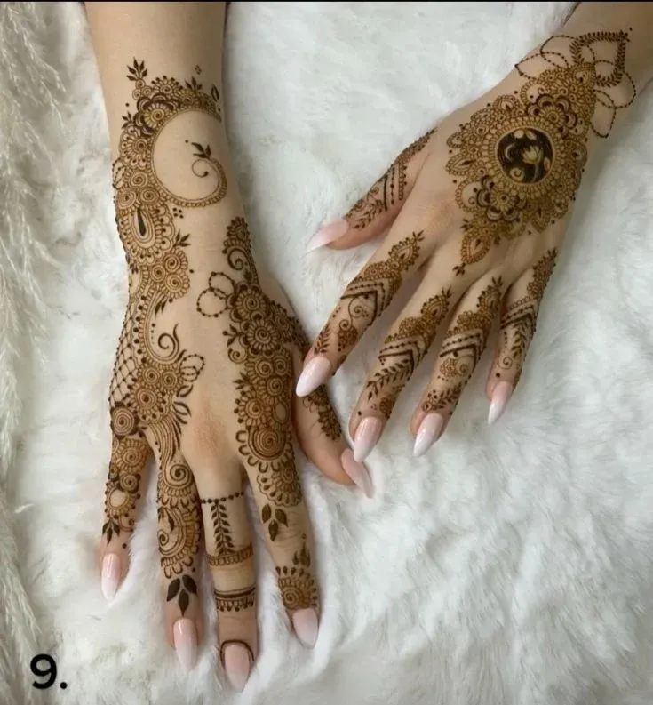 Modern Full Hand Mehndi Design idea