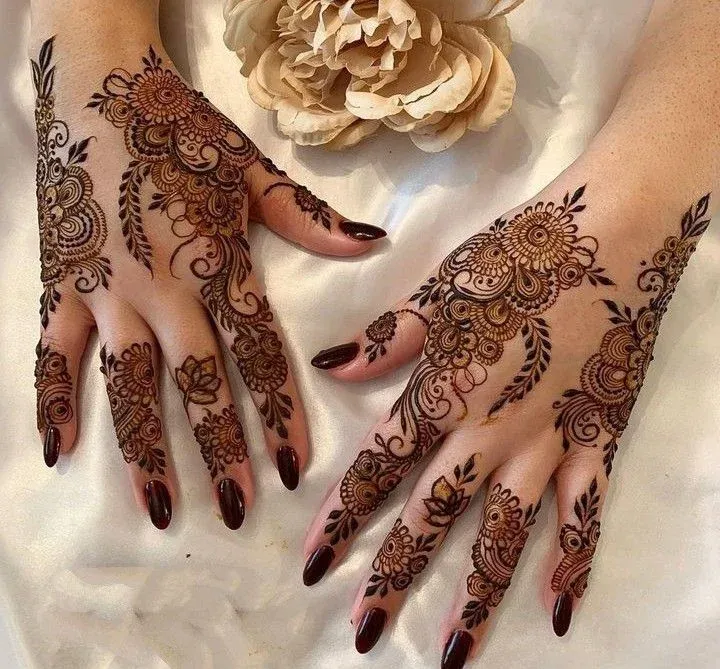 Modern Full Hand Mehndi Design idea
