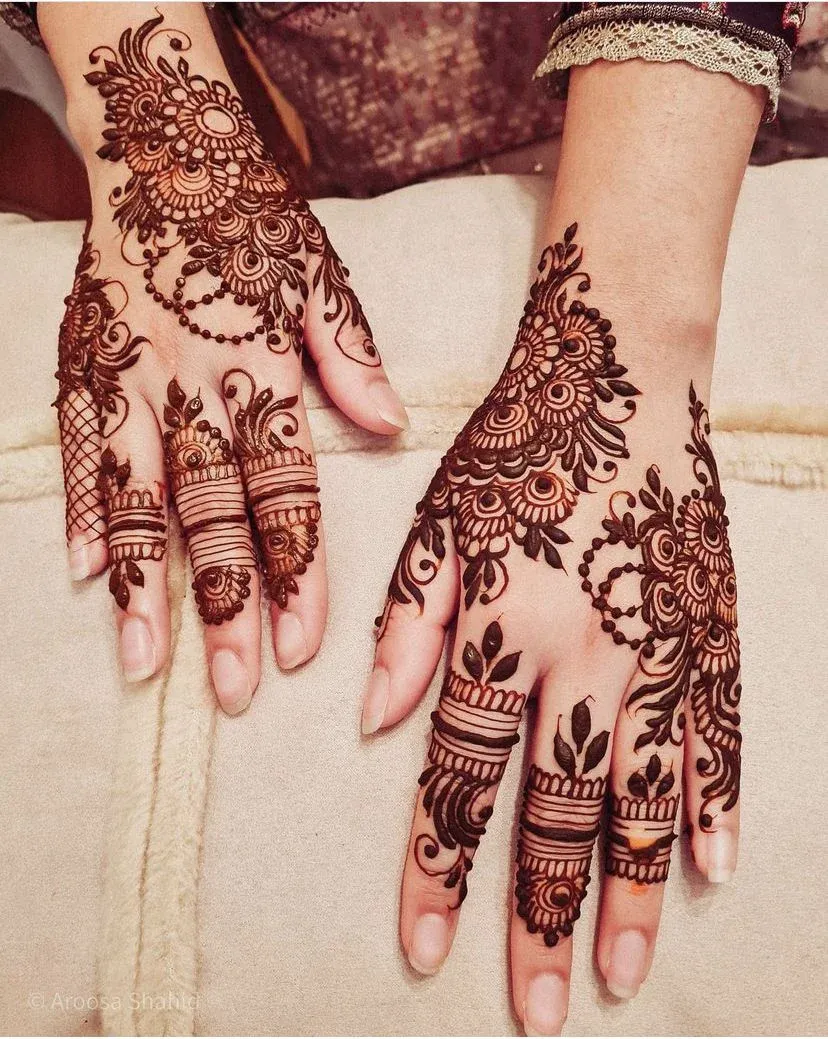 Modern Full Hand Mehndi Design idea