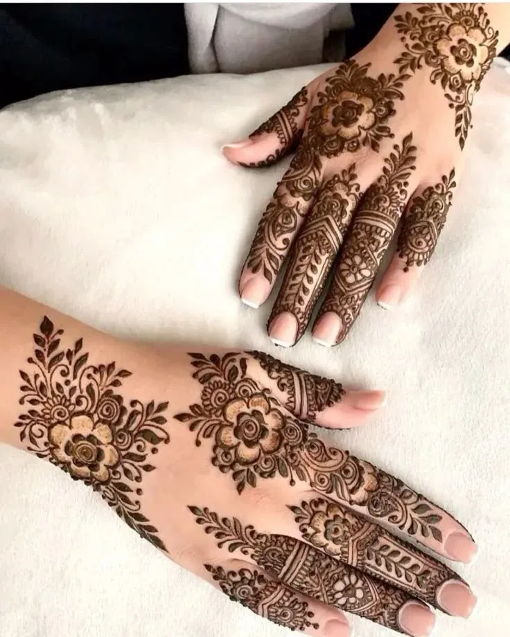 Modern Full Hand Mehndi Design idea