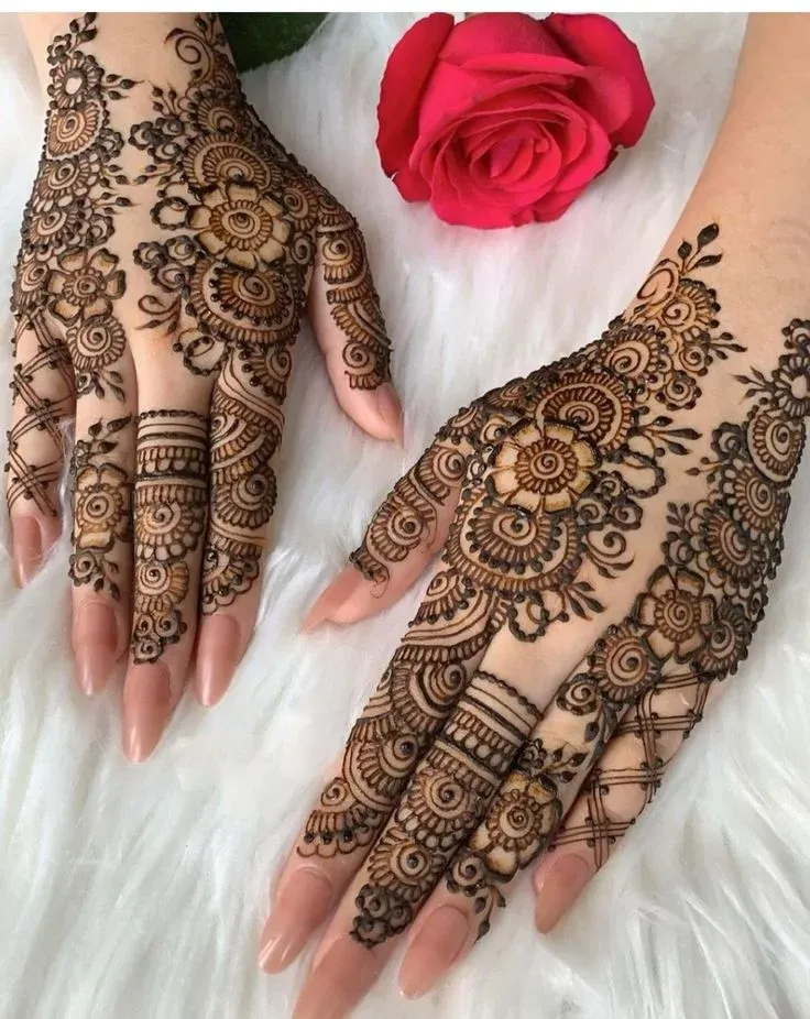 Modern Full Hand Mehndi Design idea