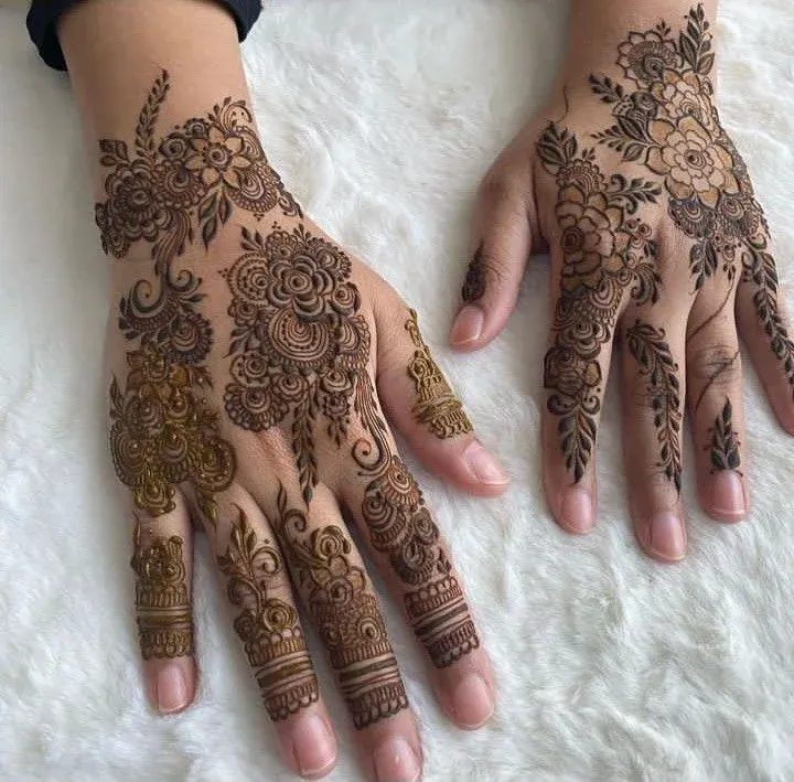 Modern Full Hand Mehndi Design idea
