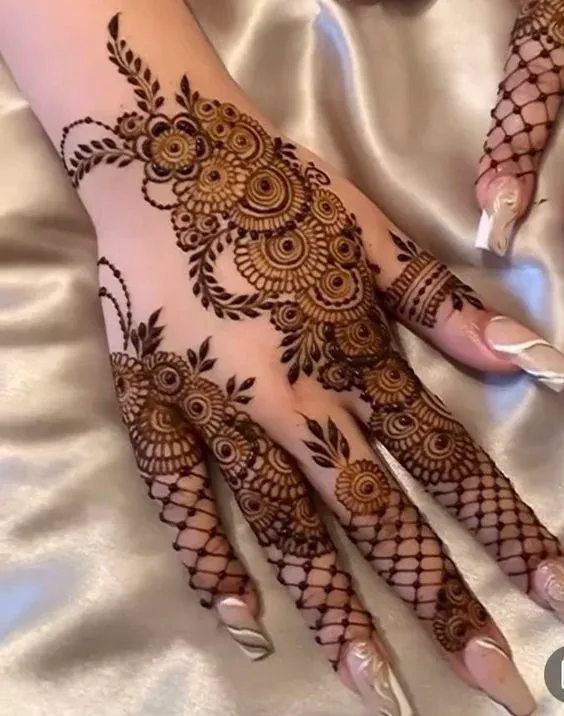 Modern Full Hand Mehndi Design idea