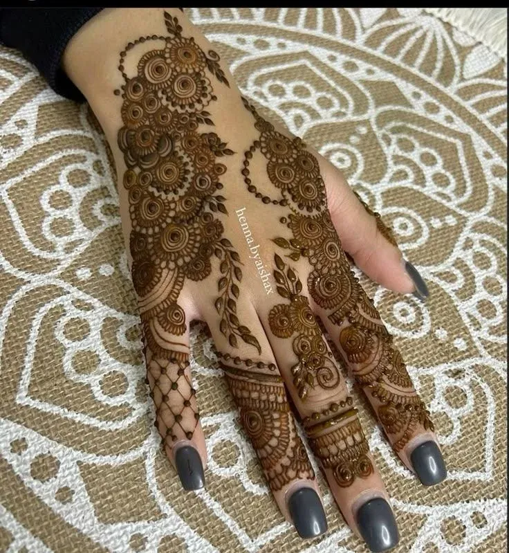 Modern Full Hand Mehndi Design idea