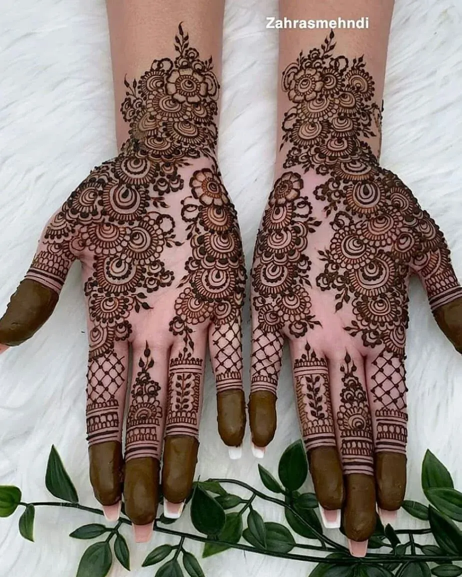 Modern Full Hand Mehndi Design idea
