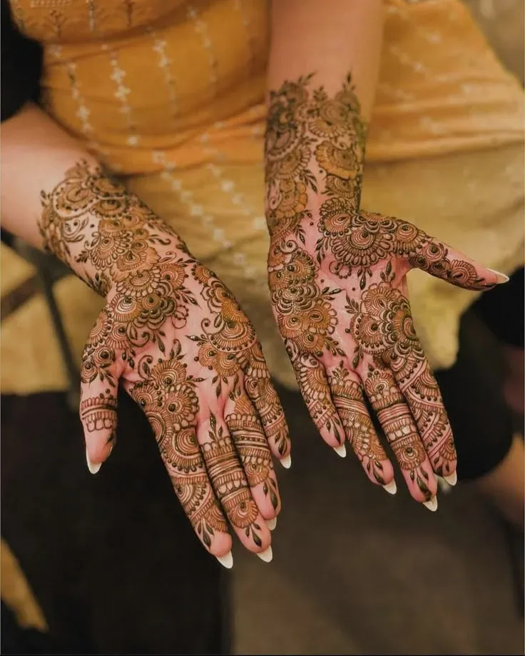 Modern Full Hand Mehndi Design idea