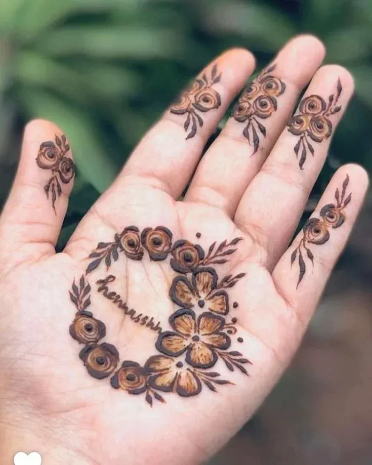 Simple Mehndi Design With Name idea
