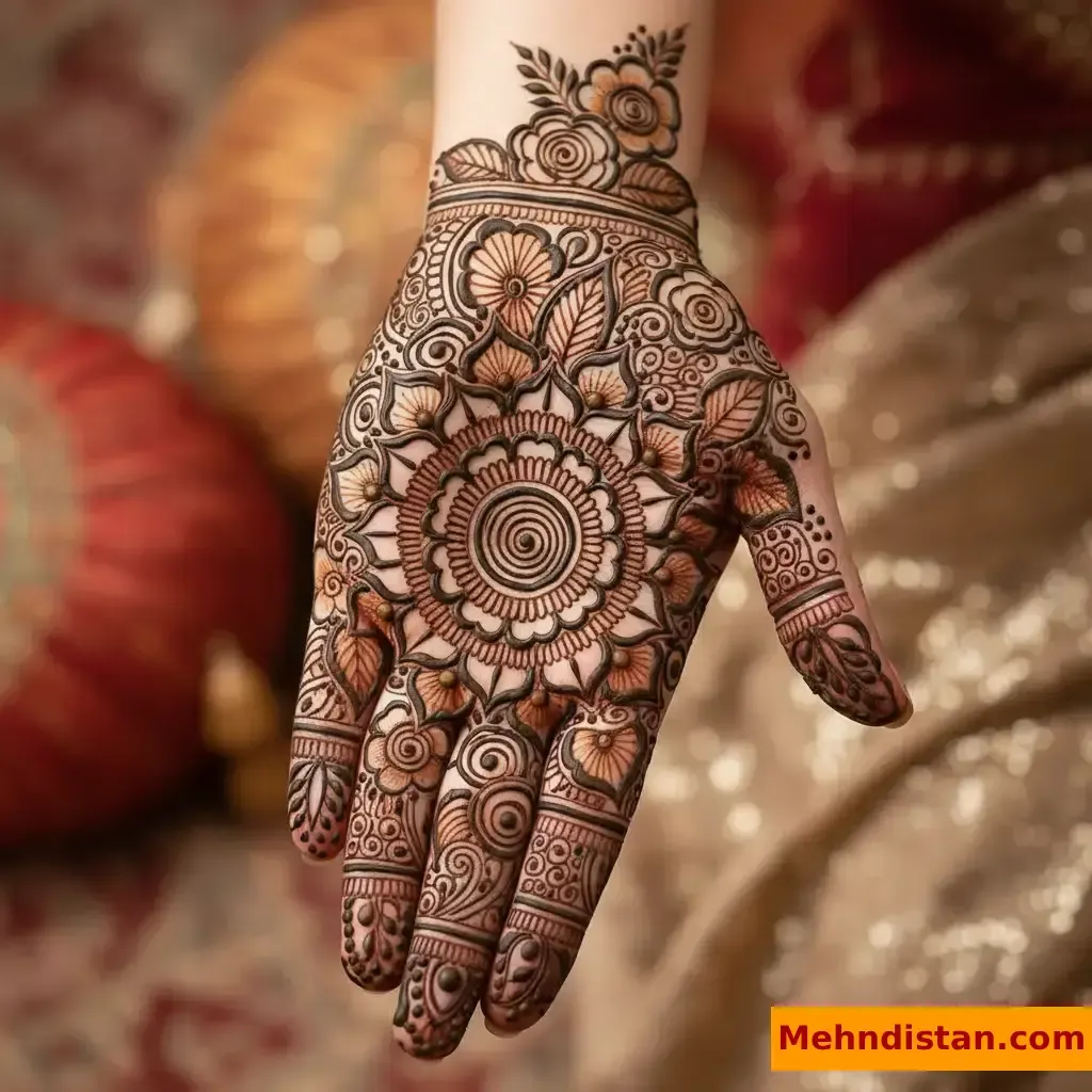 Pakistani Tikki Mehndi Design idea