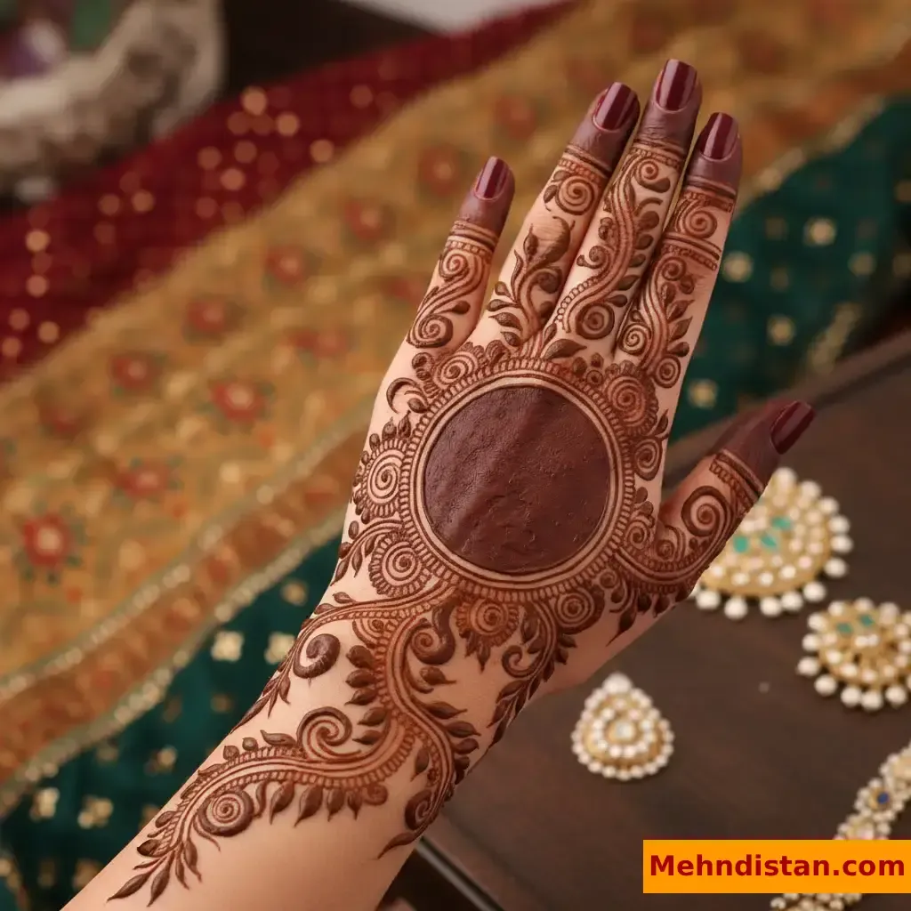 Pakistani Tikki Mehndi Design idea