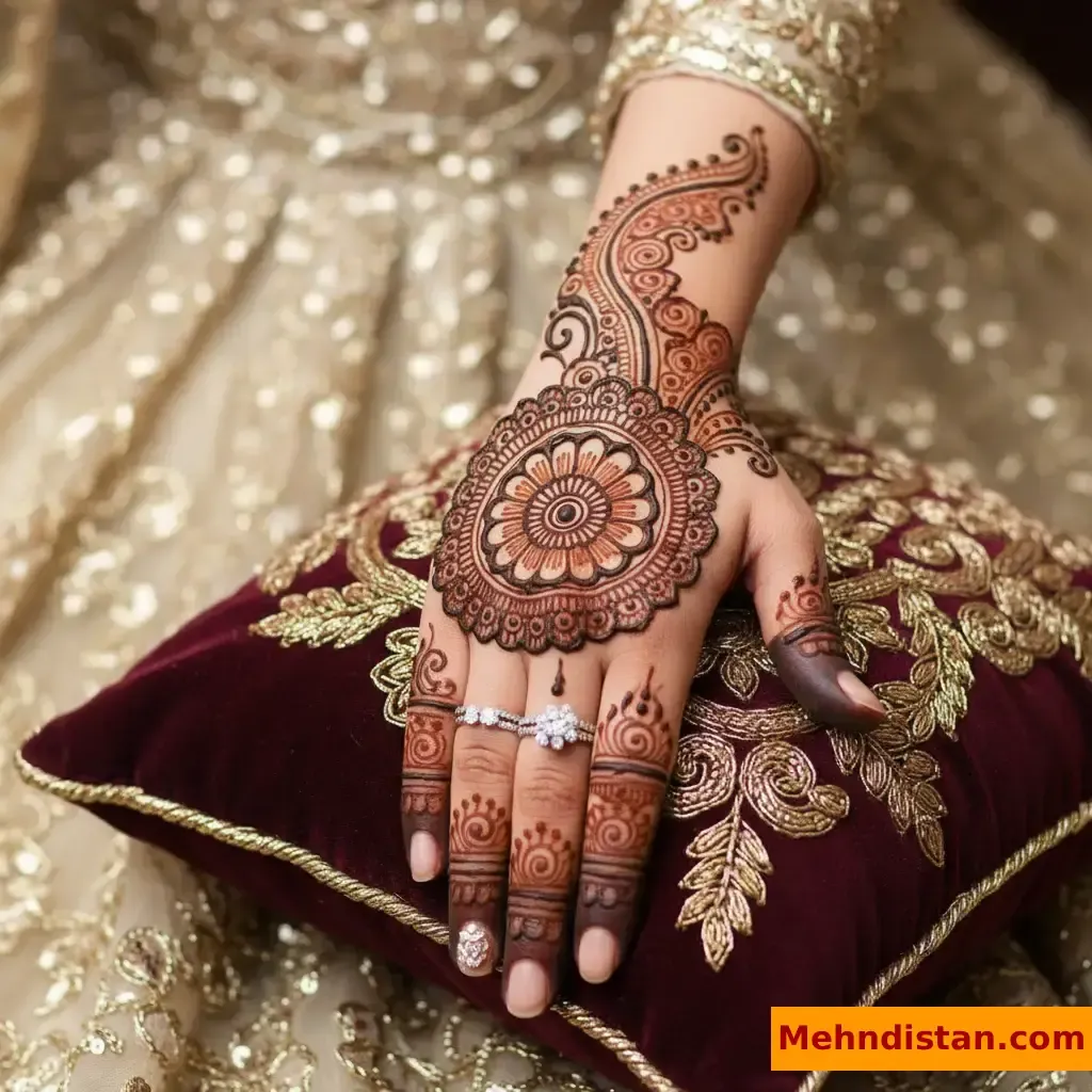 Pakistani Tikki Mehndi Design idea