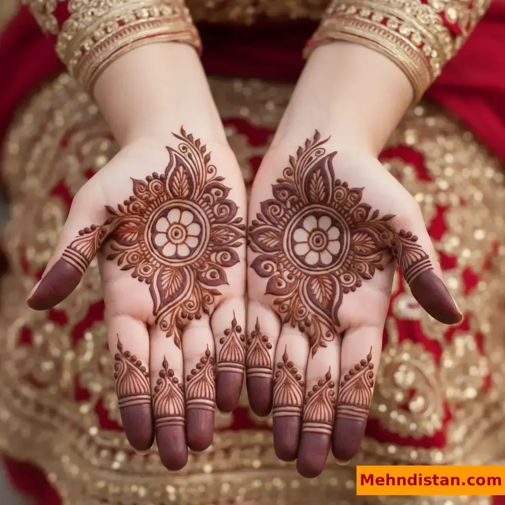 Pakistani Tikki Mehndi Design idea