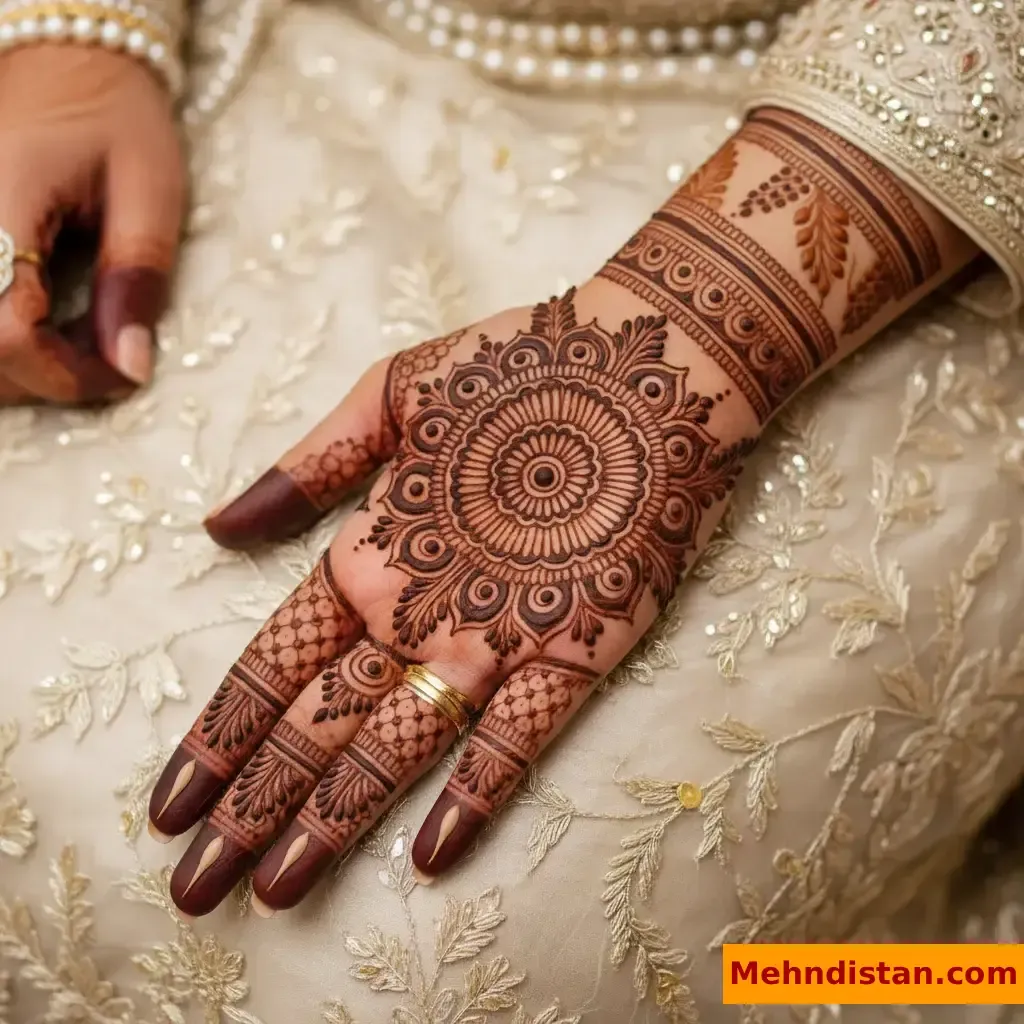 Pakistani Tikki Mehndi Design idea