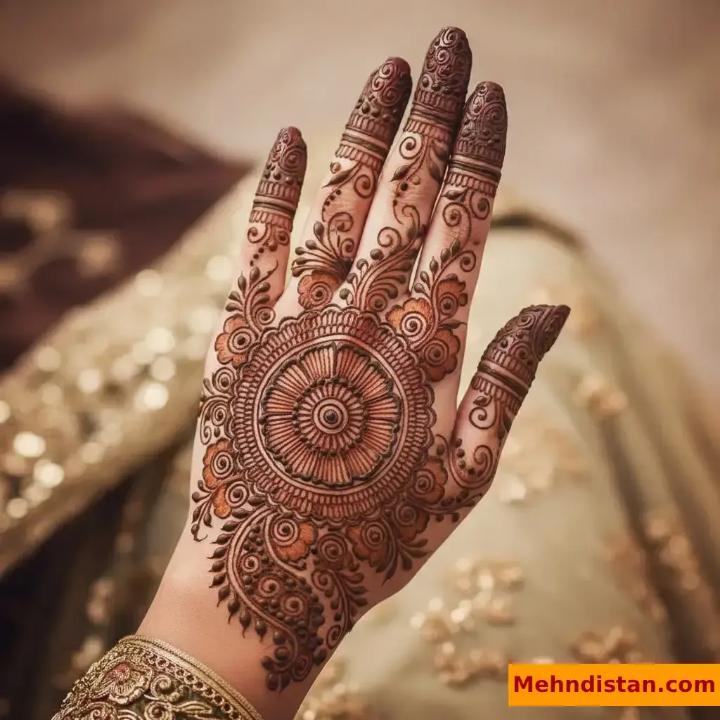 Pakistani Tikki Mehndi Design idea
