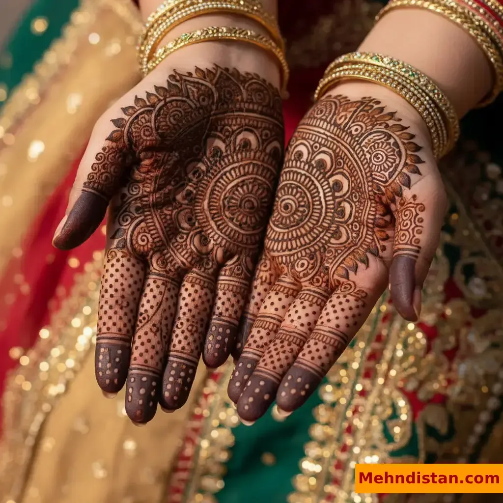 Pakistani Tikki Mehndi Design idea