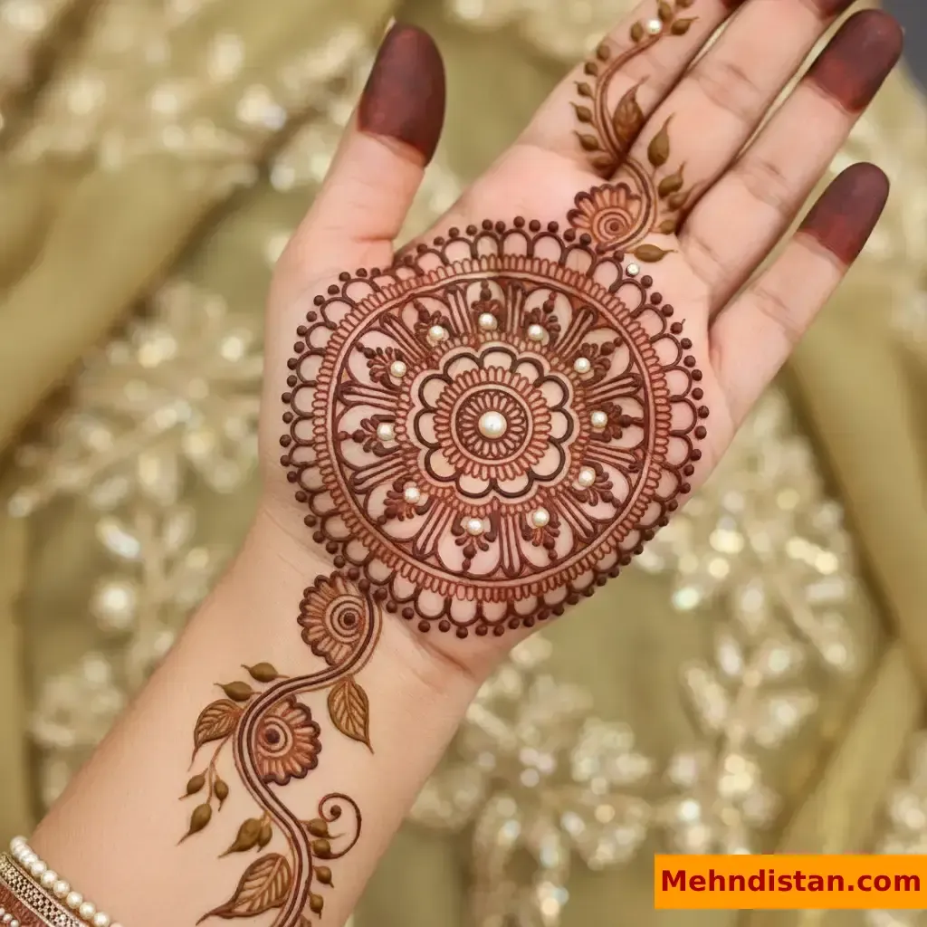 Pakistani Tikki Mehndi Design idea