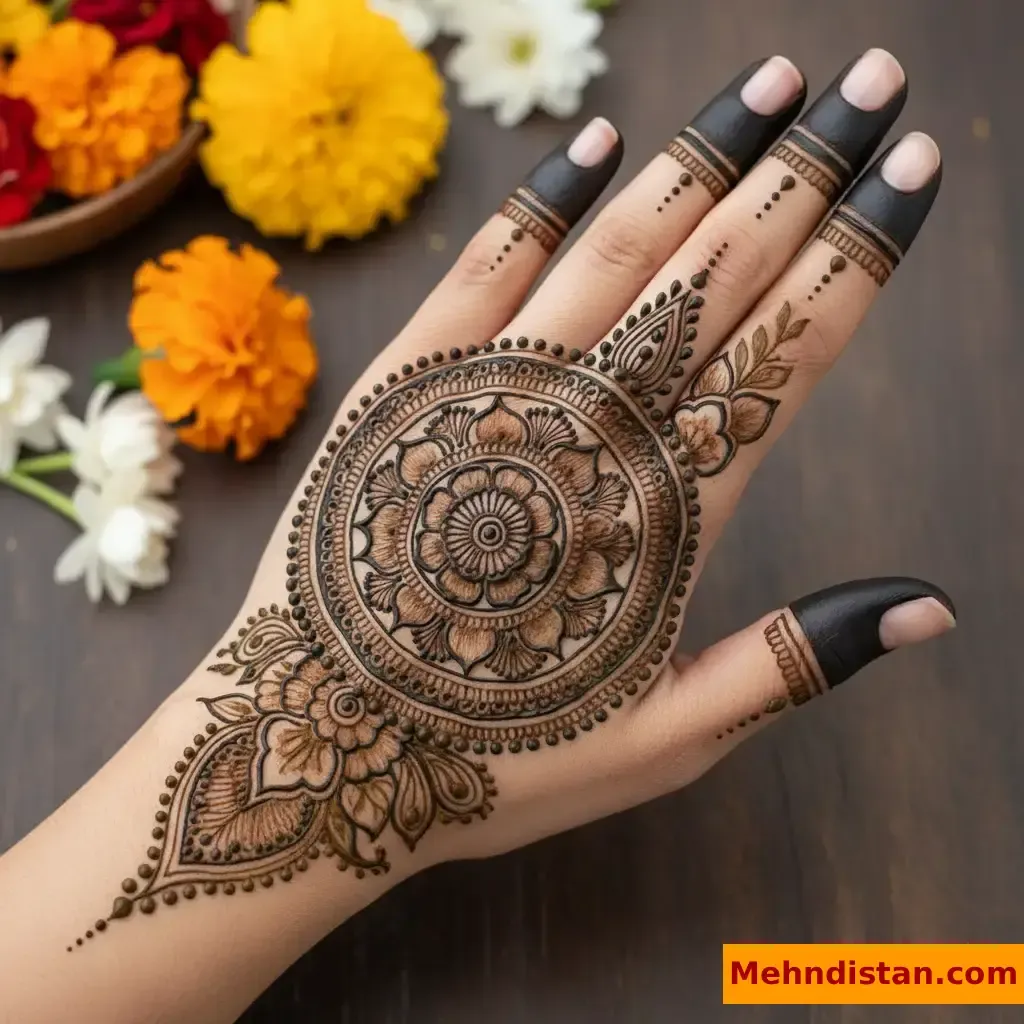 Pakistani Tikki Mehndi Design idea
