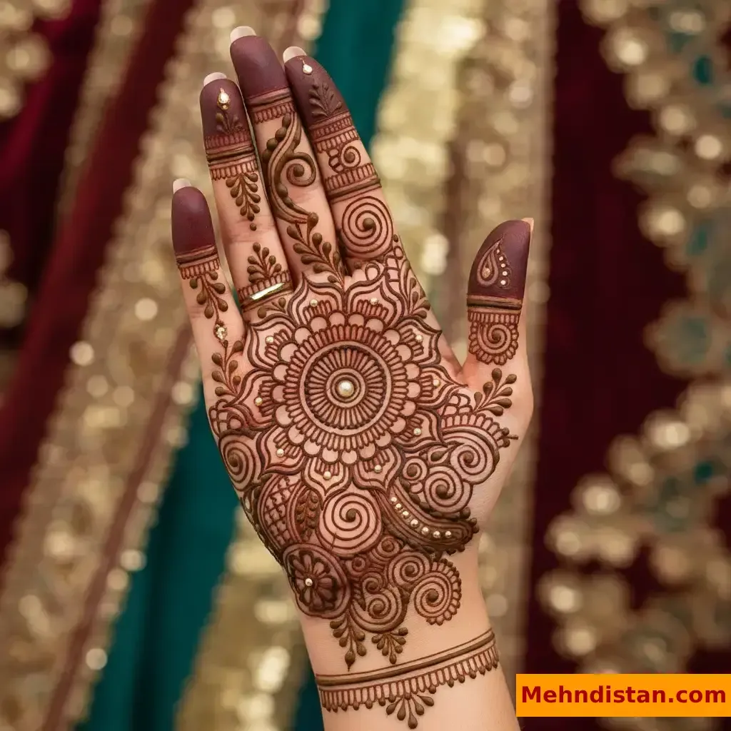 Pakistani Tikki Mehndi Design idea