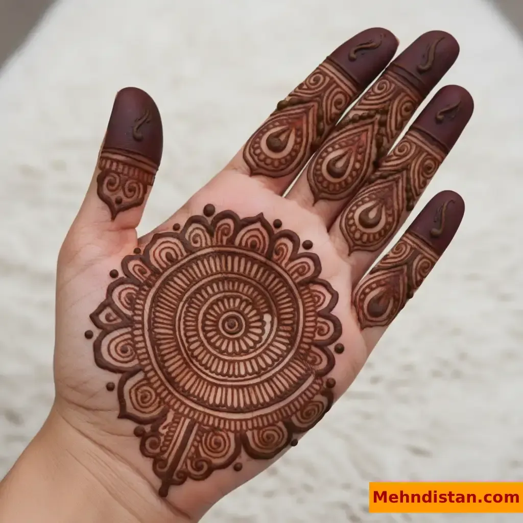 Pakistani Tikki Mehndi Design idea