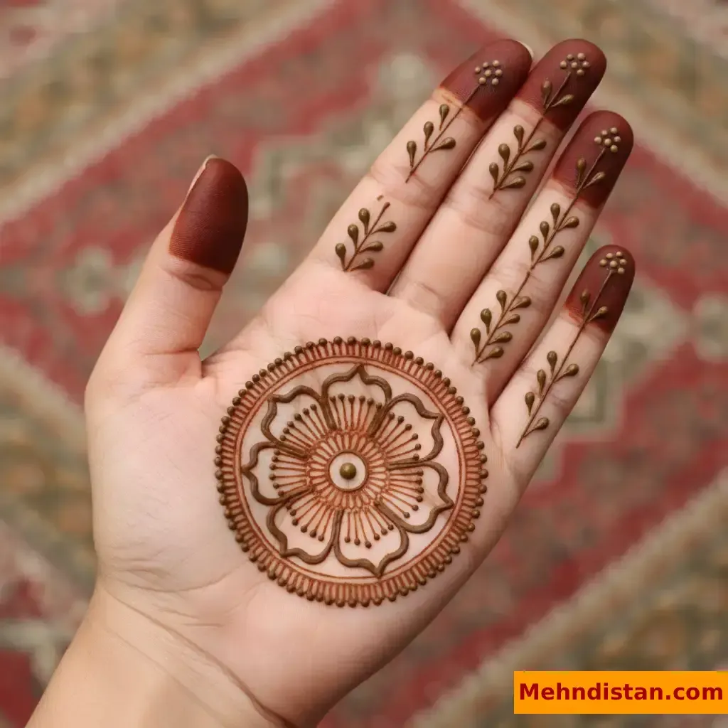 Pakistani Tikki Mehndi Design idea