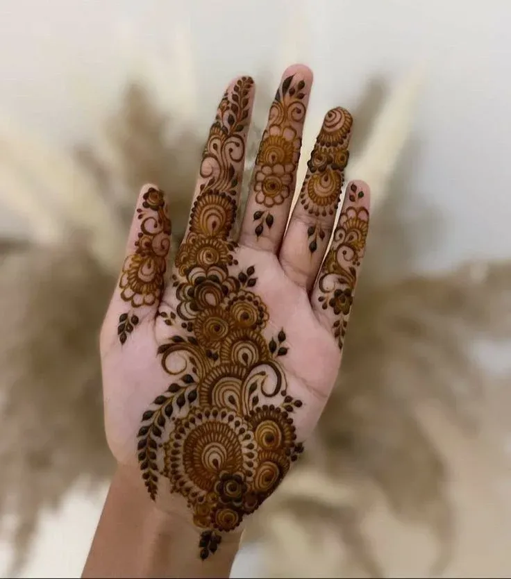 Punjabi Royal Front Hand Mehndi Design idea