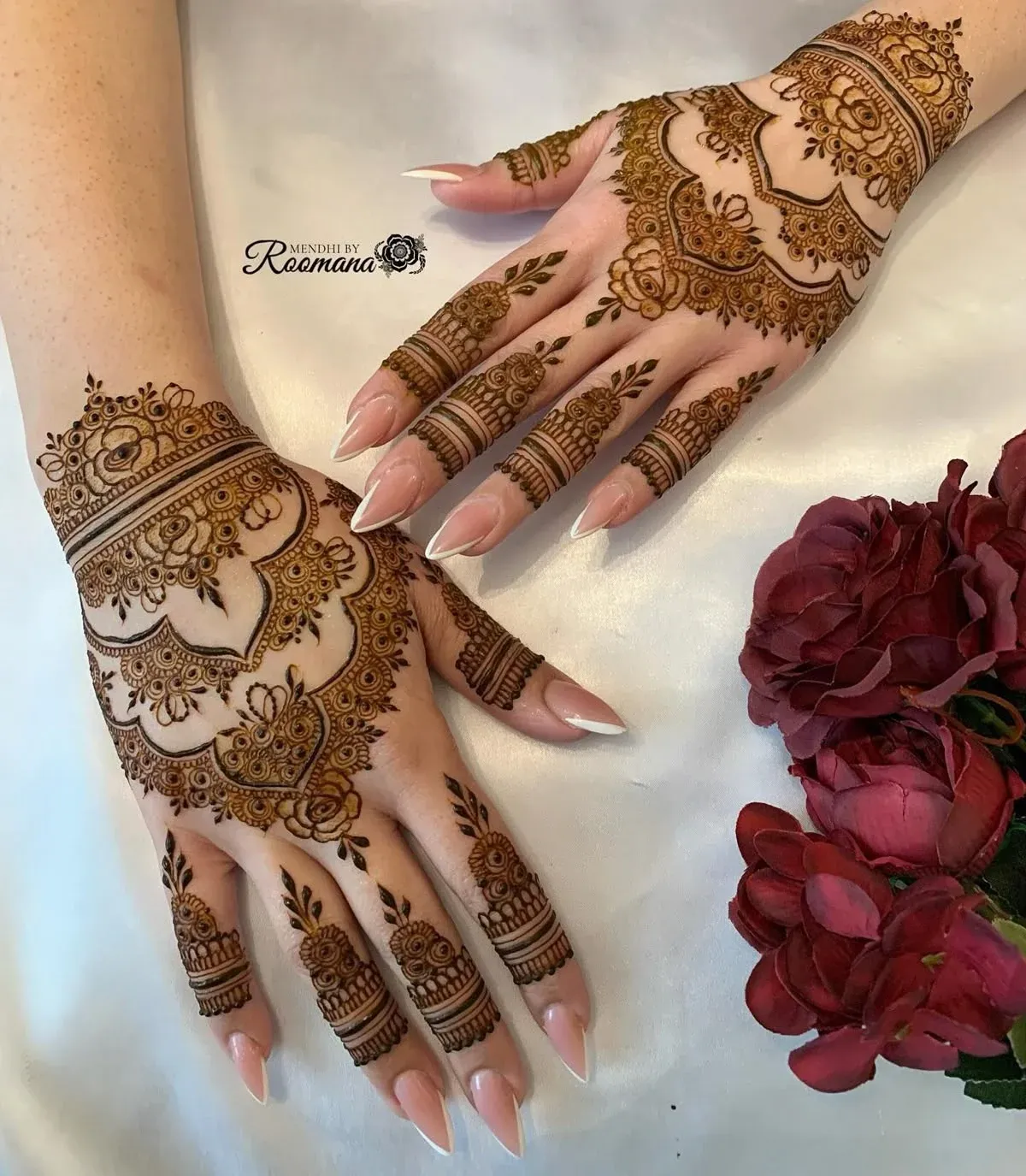 Punjabi Royal Front Hand Mehndi Design idea