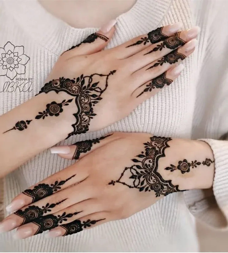 Punjabi Royal Front Hand Mehndi Design idea