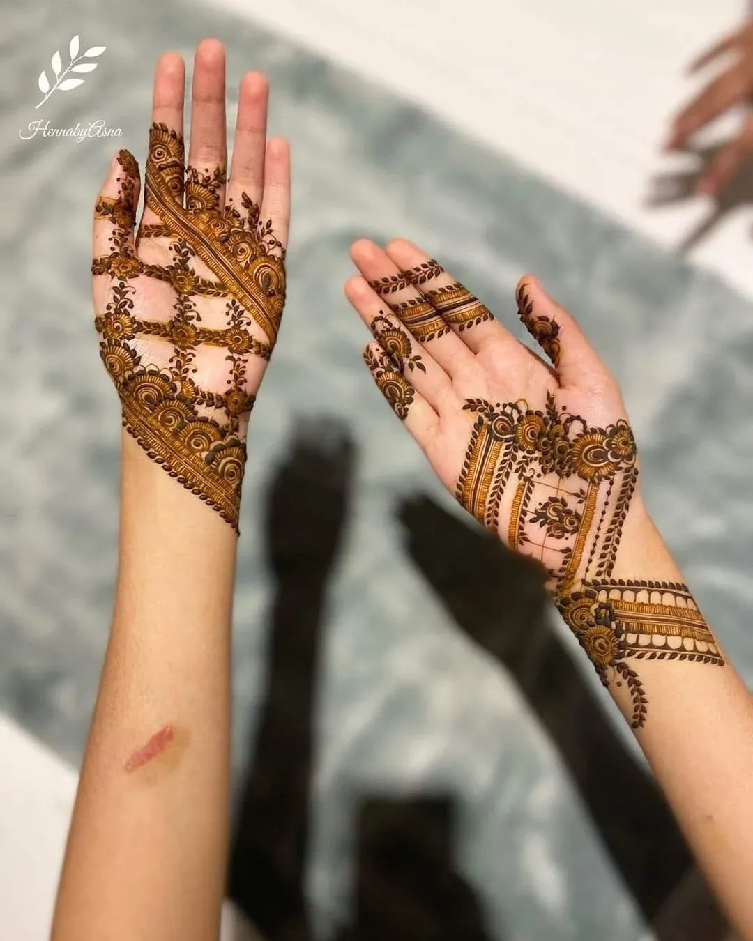 Punjabi Royal Front Hand Mehndi Design idea