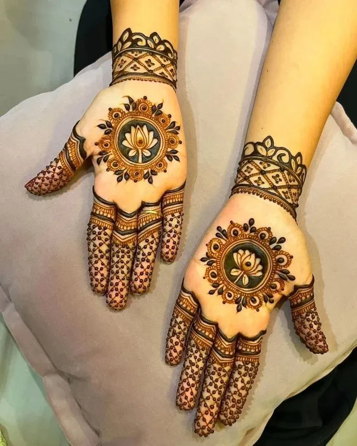 Floral Mehndi Design for Front Hand idea