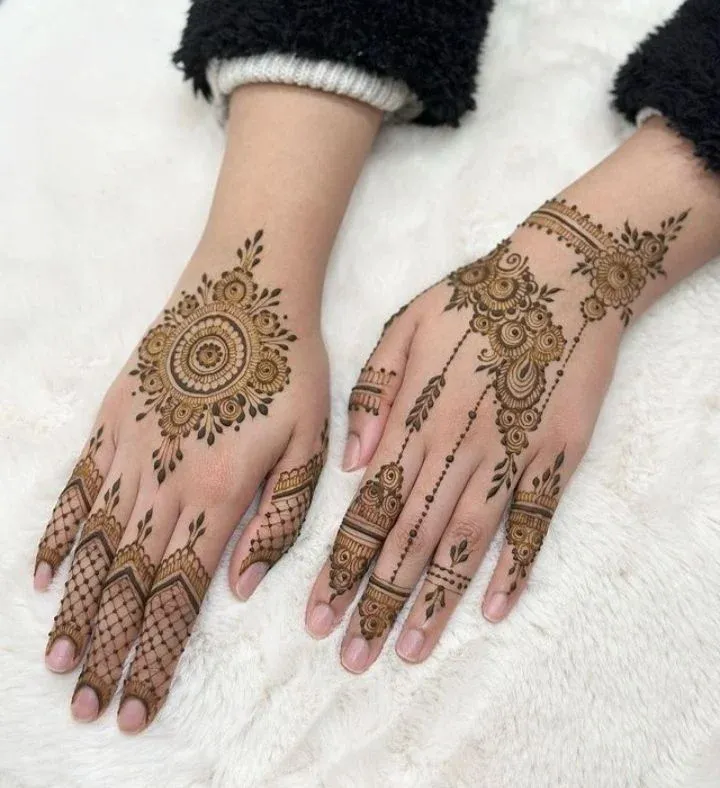 Easy and Beautiful Mehndi Design idea
