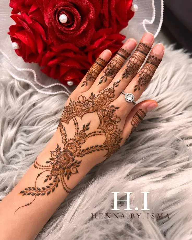 Easy and Beautiful Mehndi Design idea