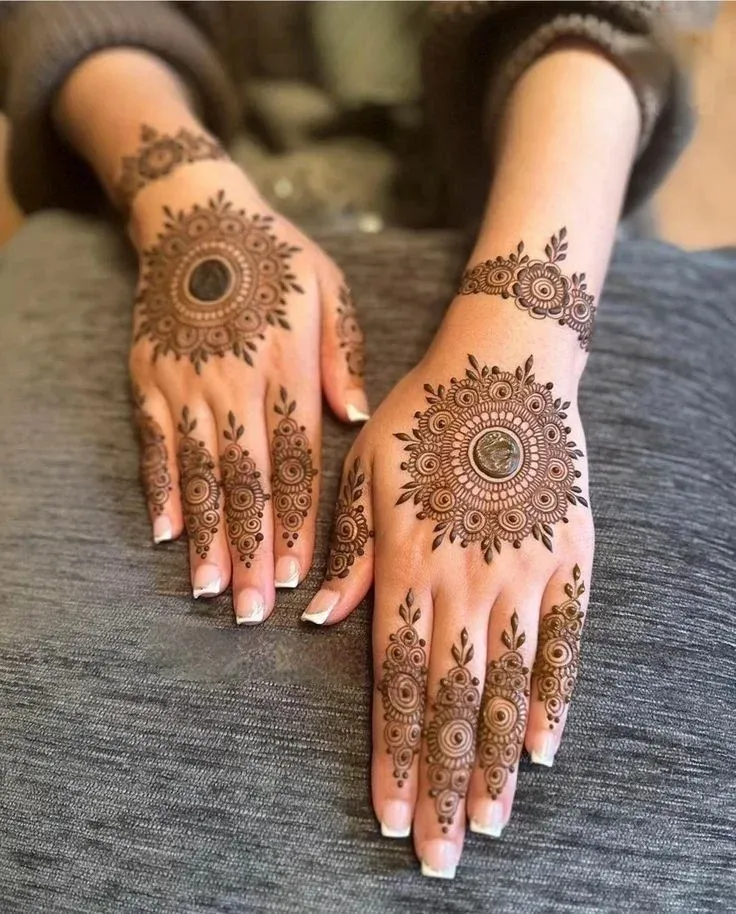 Upper Hand Mehndi Design idea