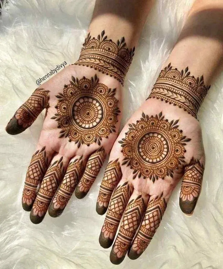 Floral Mehndi Design for Front Hand idea