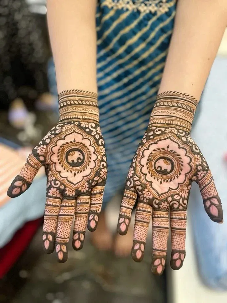 Floral Mehndi Design for Front Hand idea