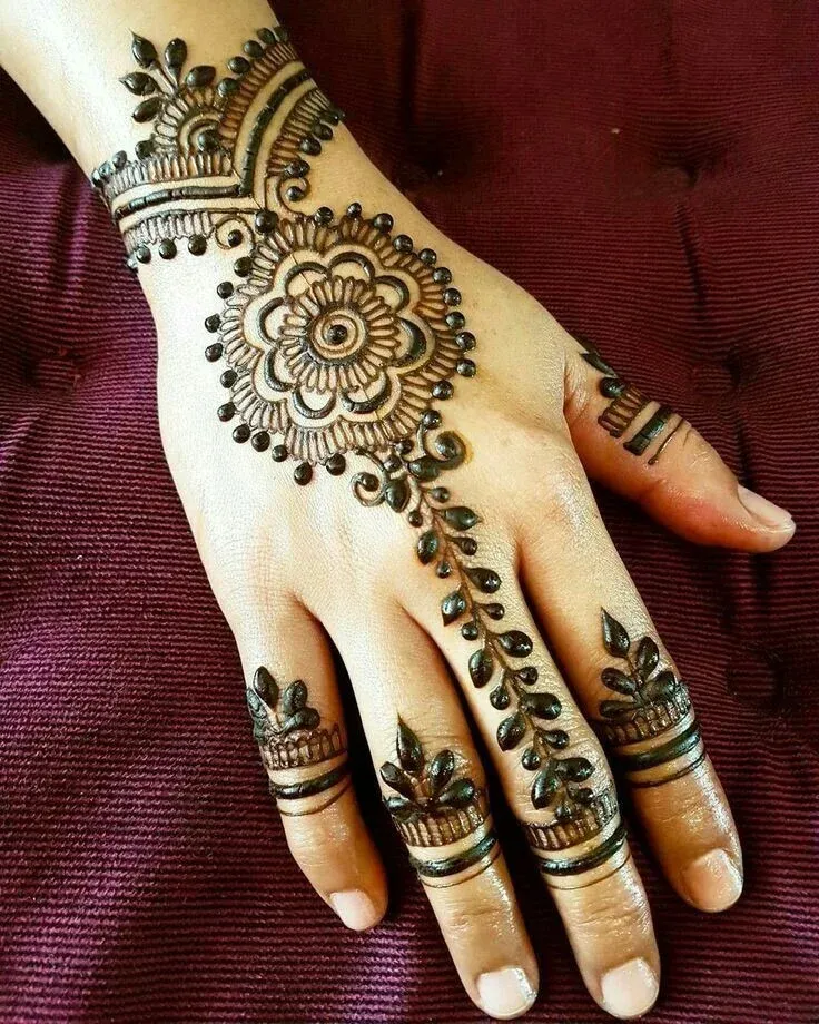 Simple Mehndi Designs for Kids idea