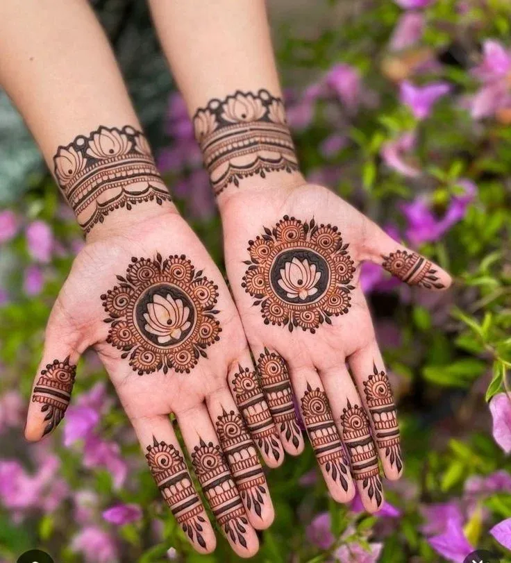 Floral Mehndi Design for Front Hand idea