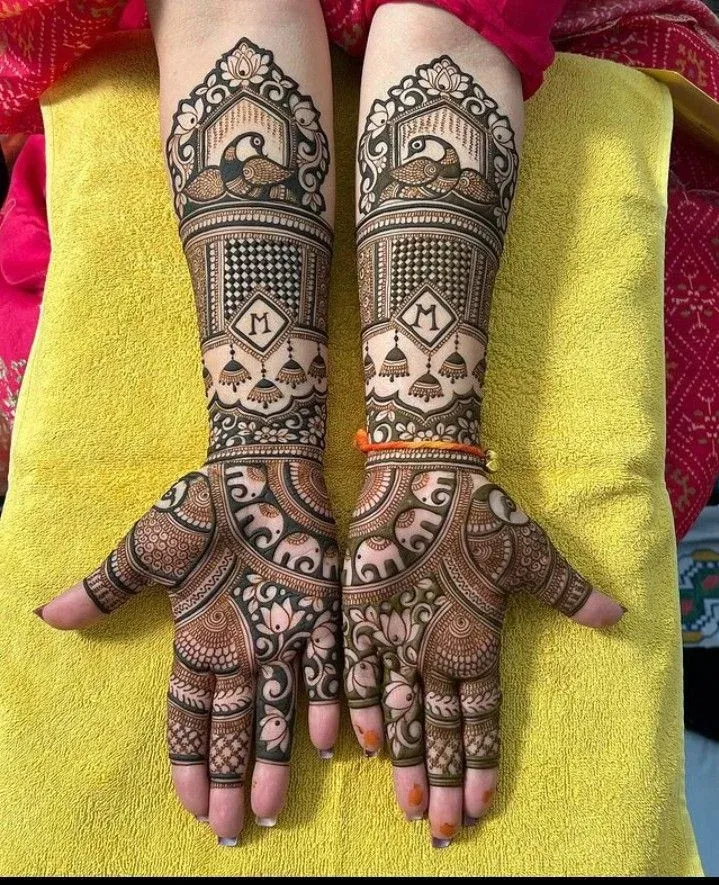 Modern Full Hand Mehndi Design idea